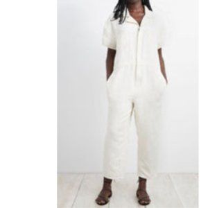 Apiece Apart Azore Jumpsuit in Cream - Size 16